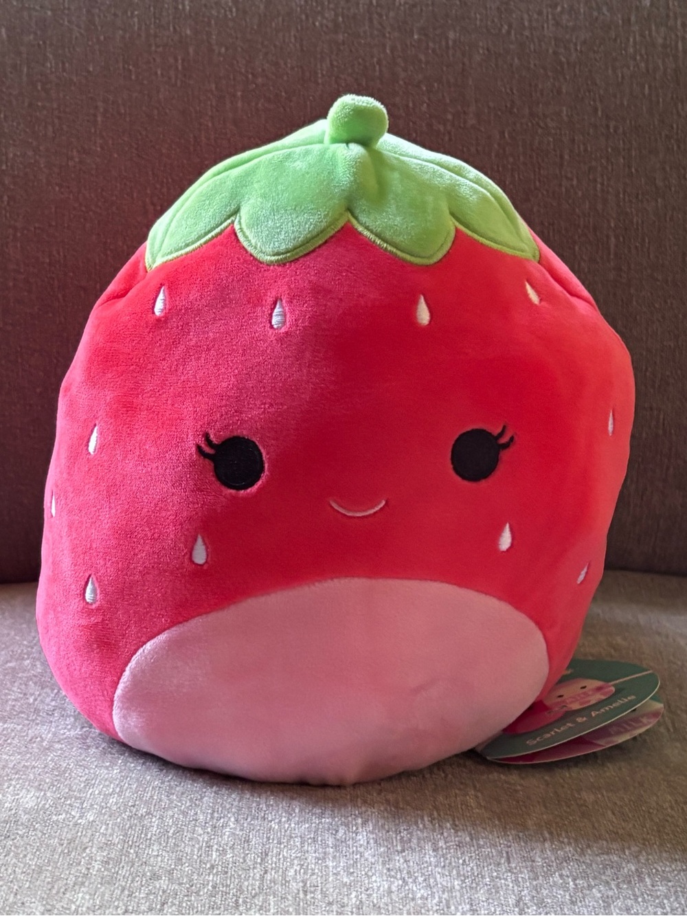 Squishmallow  8” Flip-A-Mallows Scarlett Red Strawberry/Amelie Strawberry Milk